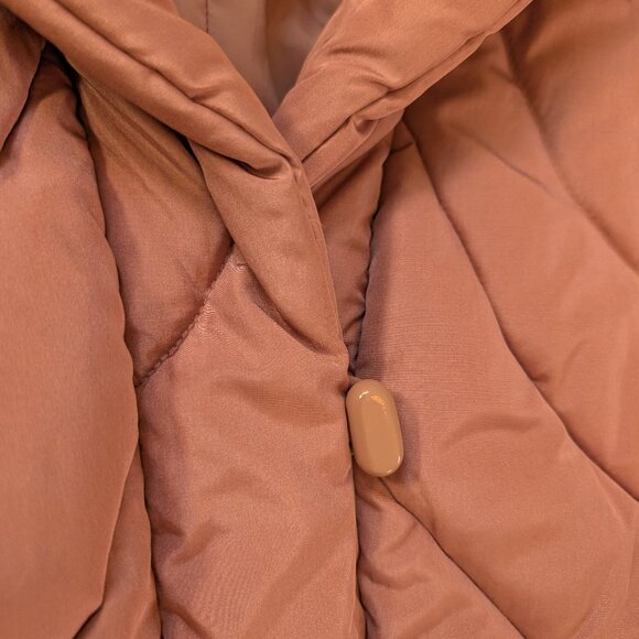 Vintage J.Gallery Duck Down 1980s Dusty Rose Long Puffer Winter Coat - Women's M - Picture 9 of 16